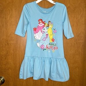 Disney Princess Christmas Dress. Girls X-Small 4-5 Santa Squad